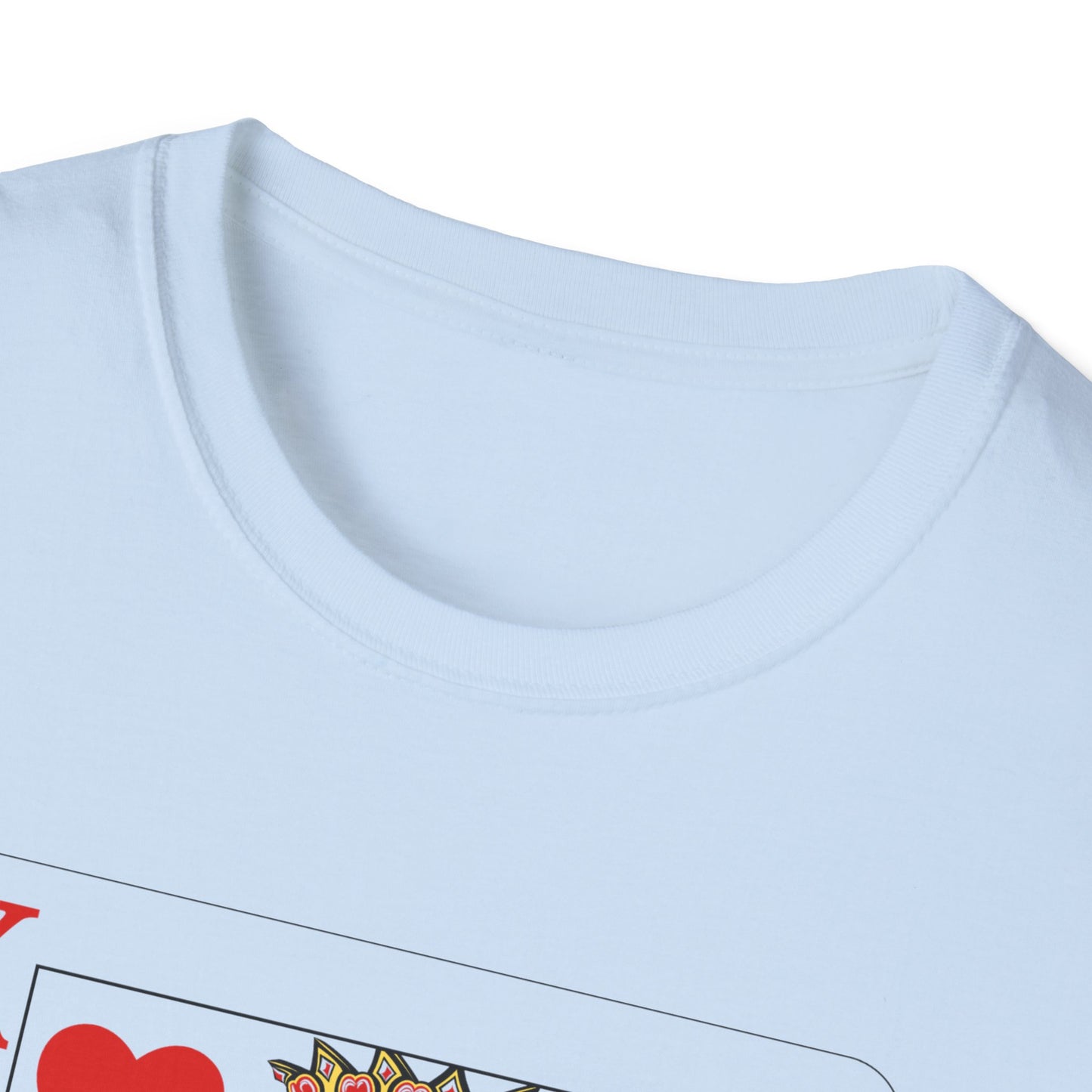 Valentines King of Hearts Unisex T-Shirt - Playful Card Design for Game Night