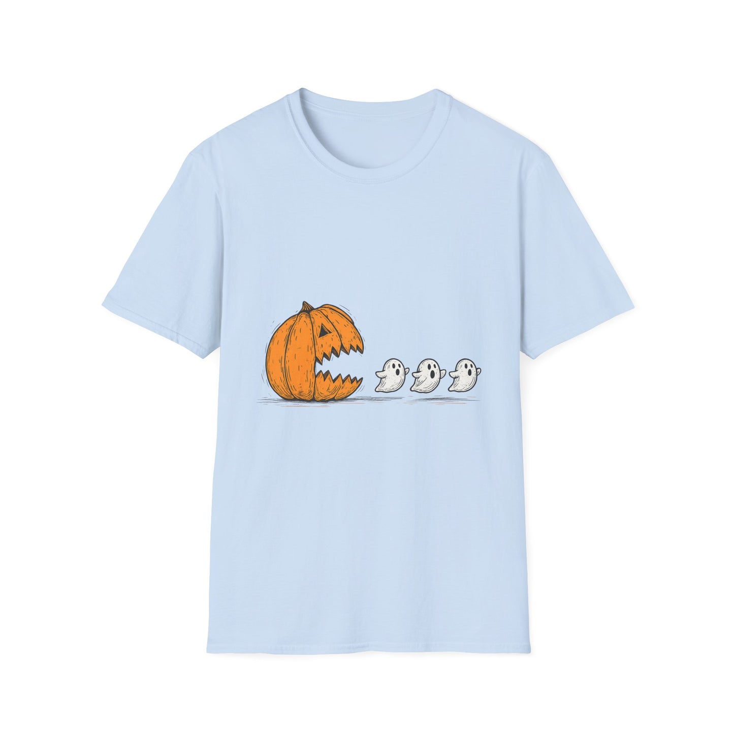 Halloween Ghost Pumpkin T-Shirt, Unisex Tee, Cute Halloween Shirt, Trick or Treat Apparel, Spooky Season Outfit