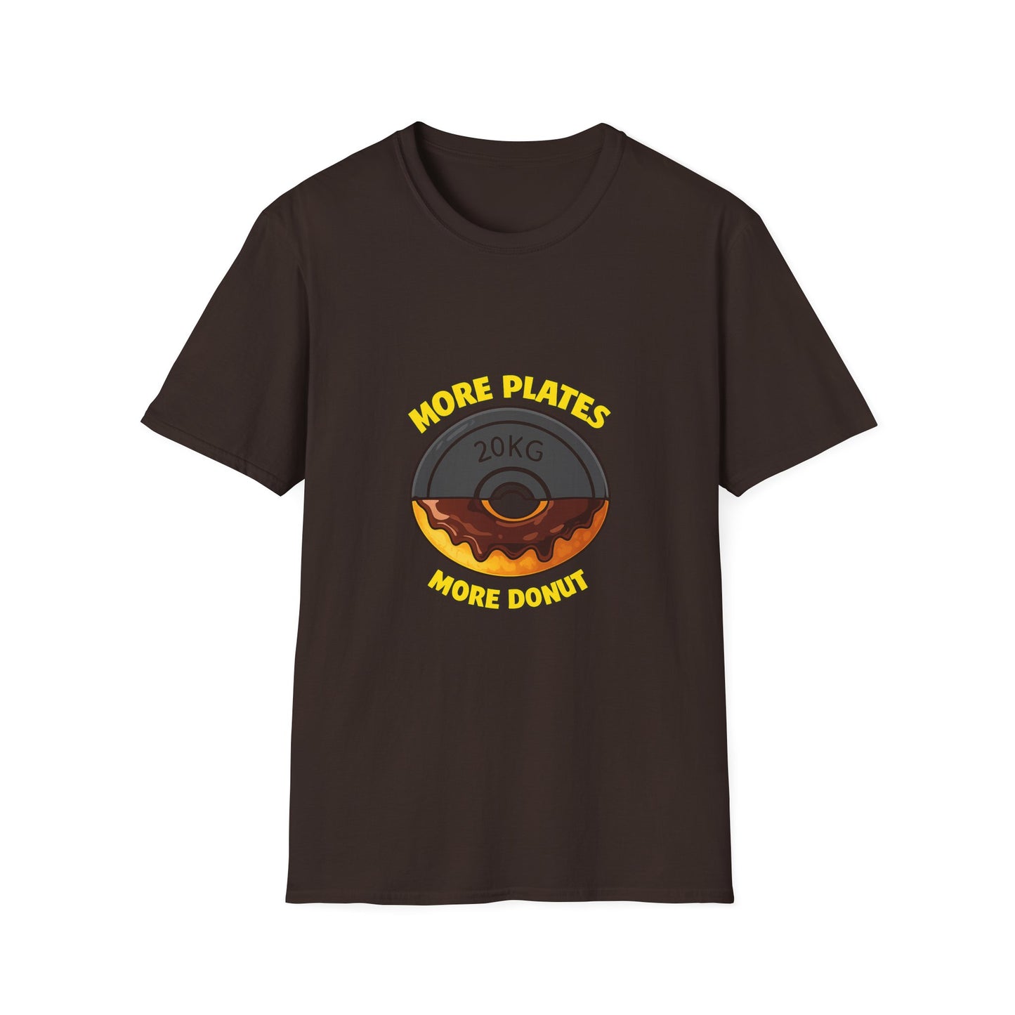 More Plates More Donuts T-Shirt — Funny Gym Weightlifting Tee