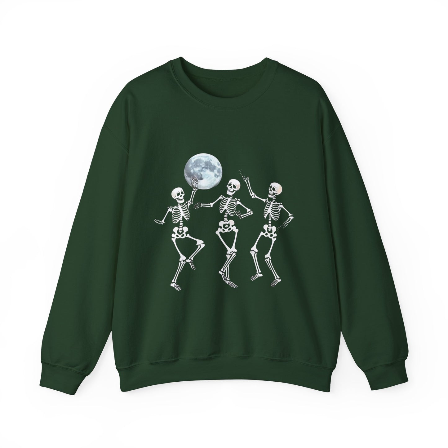 Spooky Dance Crewneck Sweatshirt - Halloween Oddities, Unisex Sweatshirt, Festive Apparel, Skeleton Design, Cozy Style
