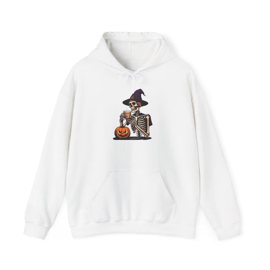 Halloween Skeleton Hoodie, Unisex Fall Sweatshirt, Spooky Season Apparel, Cozy Costume Alternative, Halloween Gift for Him/Her