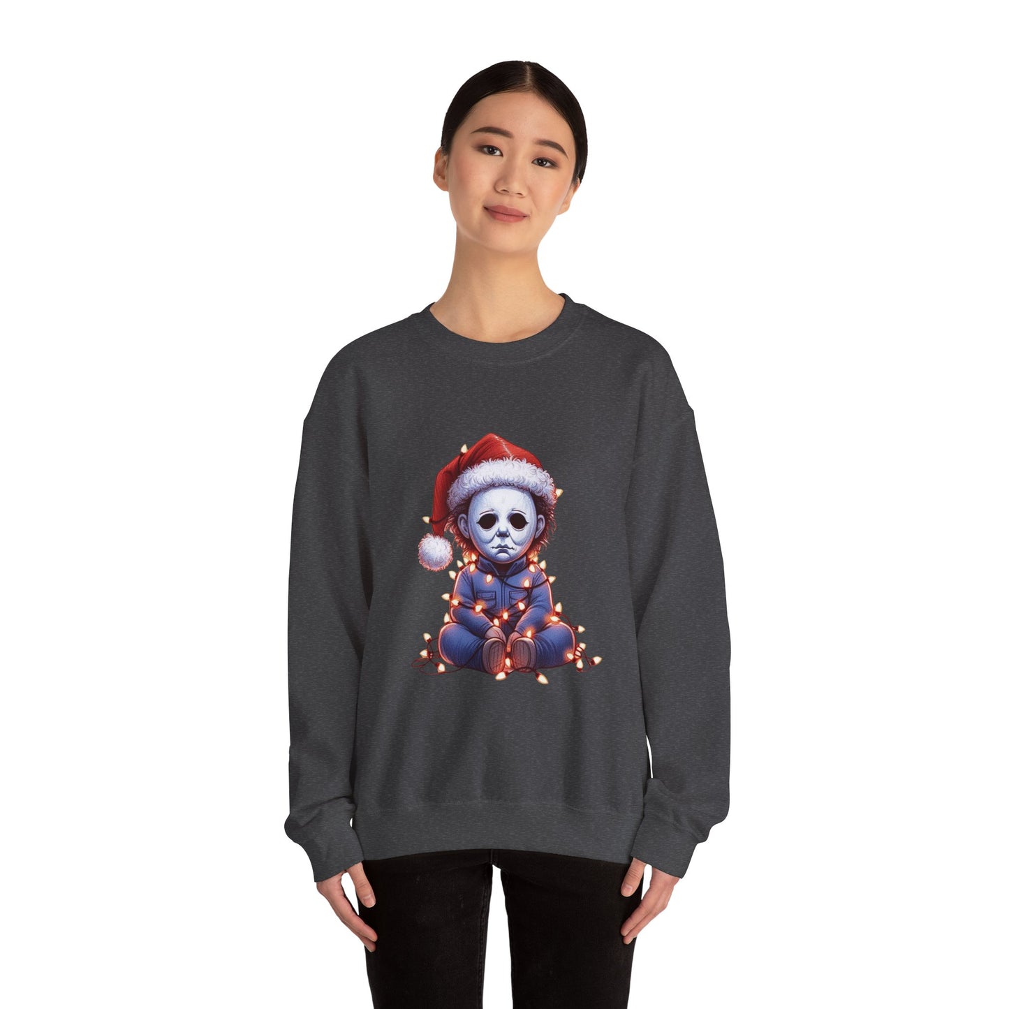 Christmas Michael Myers Sweatshirt — Cute Creepy Horror Holiday Crewneck