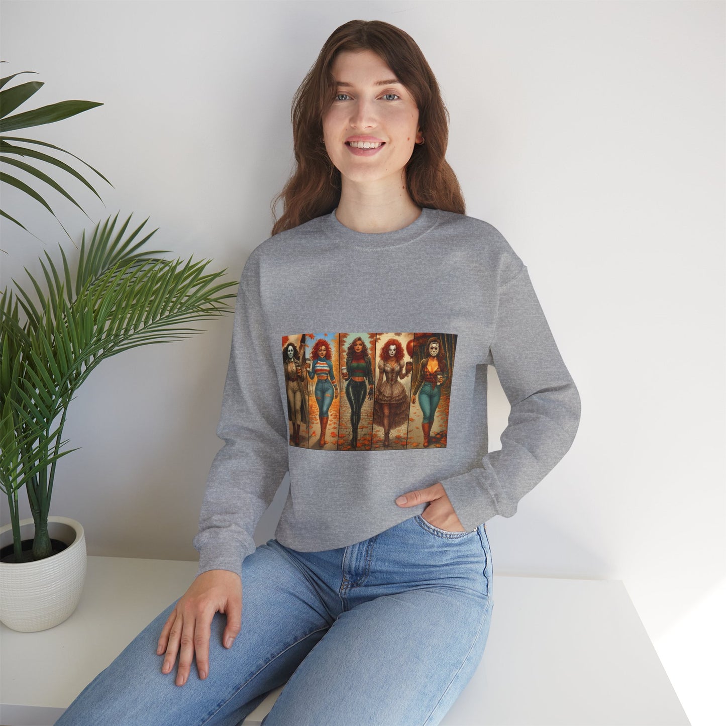 Vibrant Artistic Halloween Sweatshirt, Casual Wear, Graphic Sweatshirt, Cozy Gift for Art Lovers, Unique Fashion Statement, Comfortable [...]