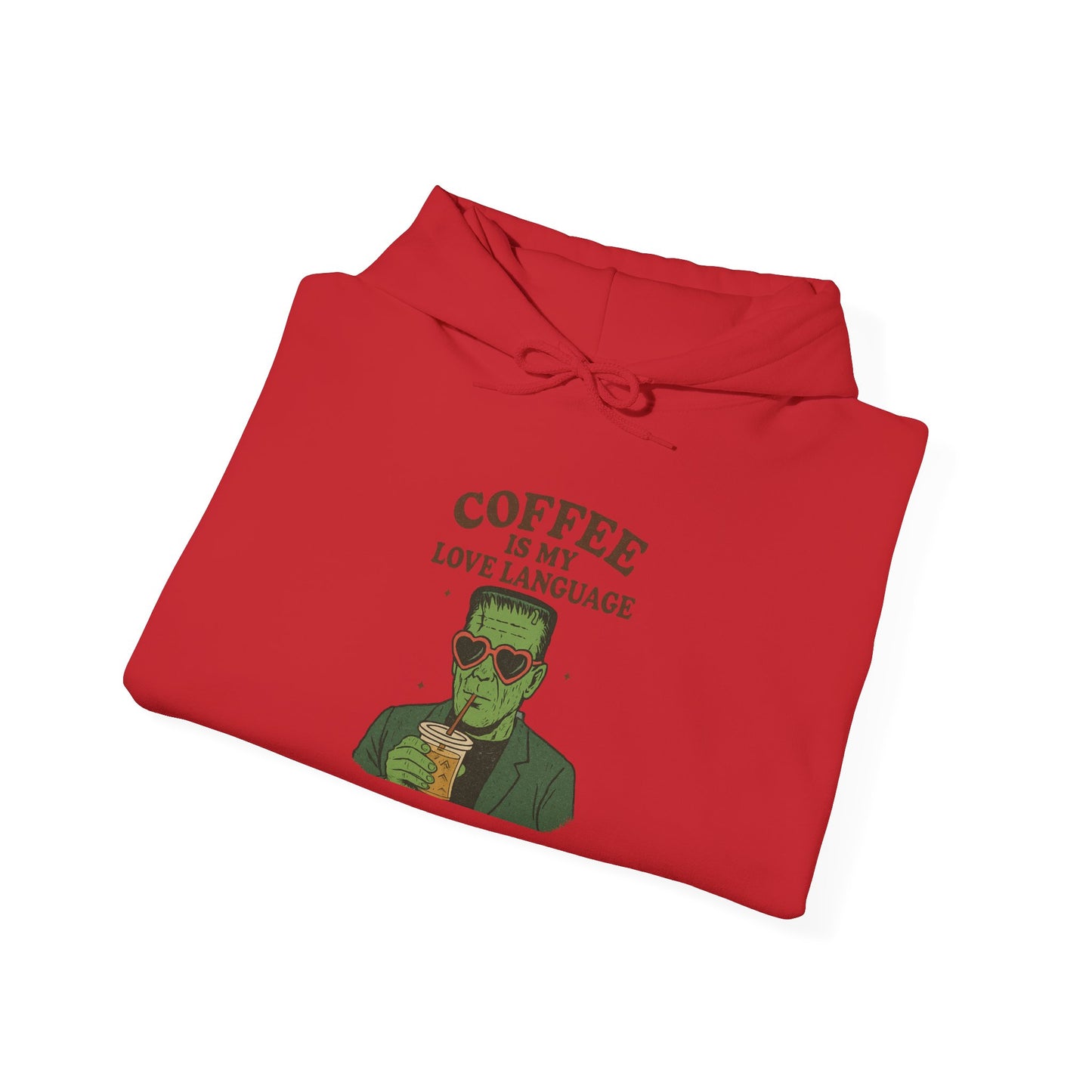 Coffee Is My Love Language Hoodie, Cozy Sweatshirt for Coffee Lovers, Gift for Him or Her, Warm Casual Wear, Perfect for Fall