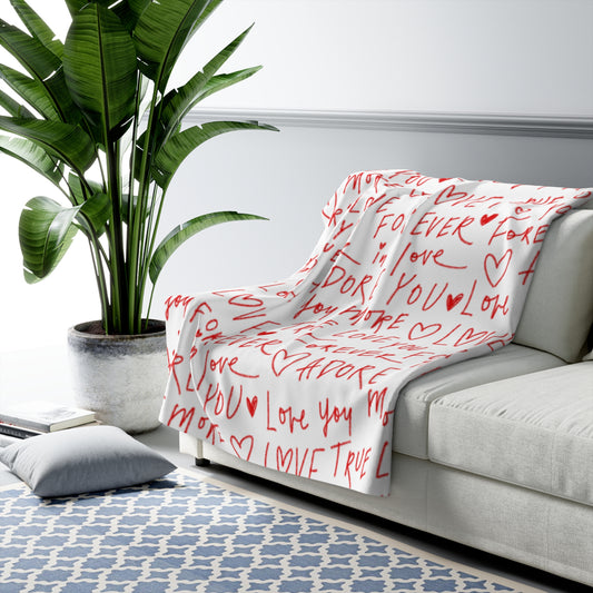 Valentines Sherpa Fleece Blanket
