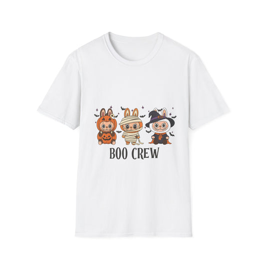 Boo Crew Halloween T-Shirt, Unisex Softstyle Tee, Cute Halloween Shirt, Fall Festival Apparel, Spooky Season Gift, Trick or Treat Top
