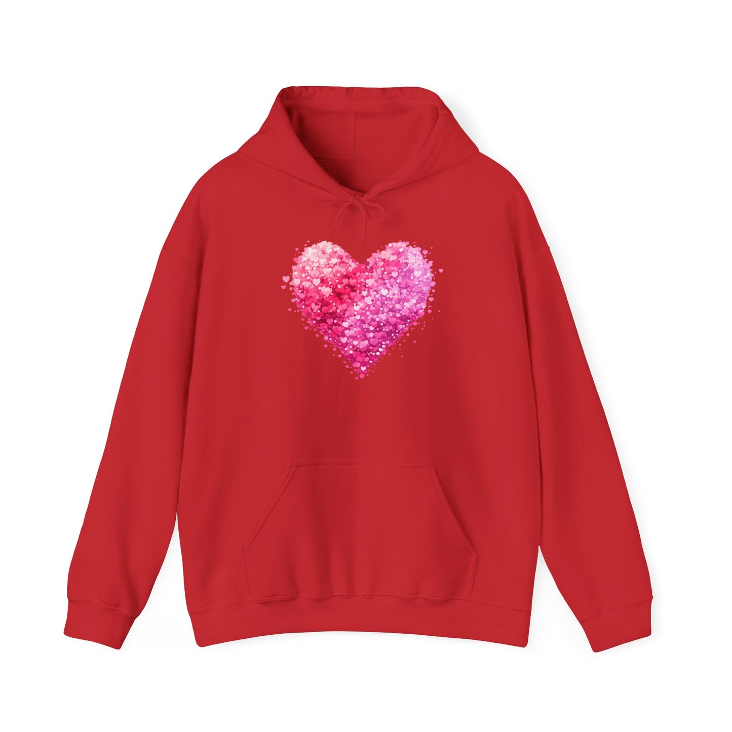 Cupid Skeleton Hoodie — Gothic Valentine Skeleton with Pink Hearts Pullover