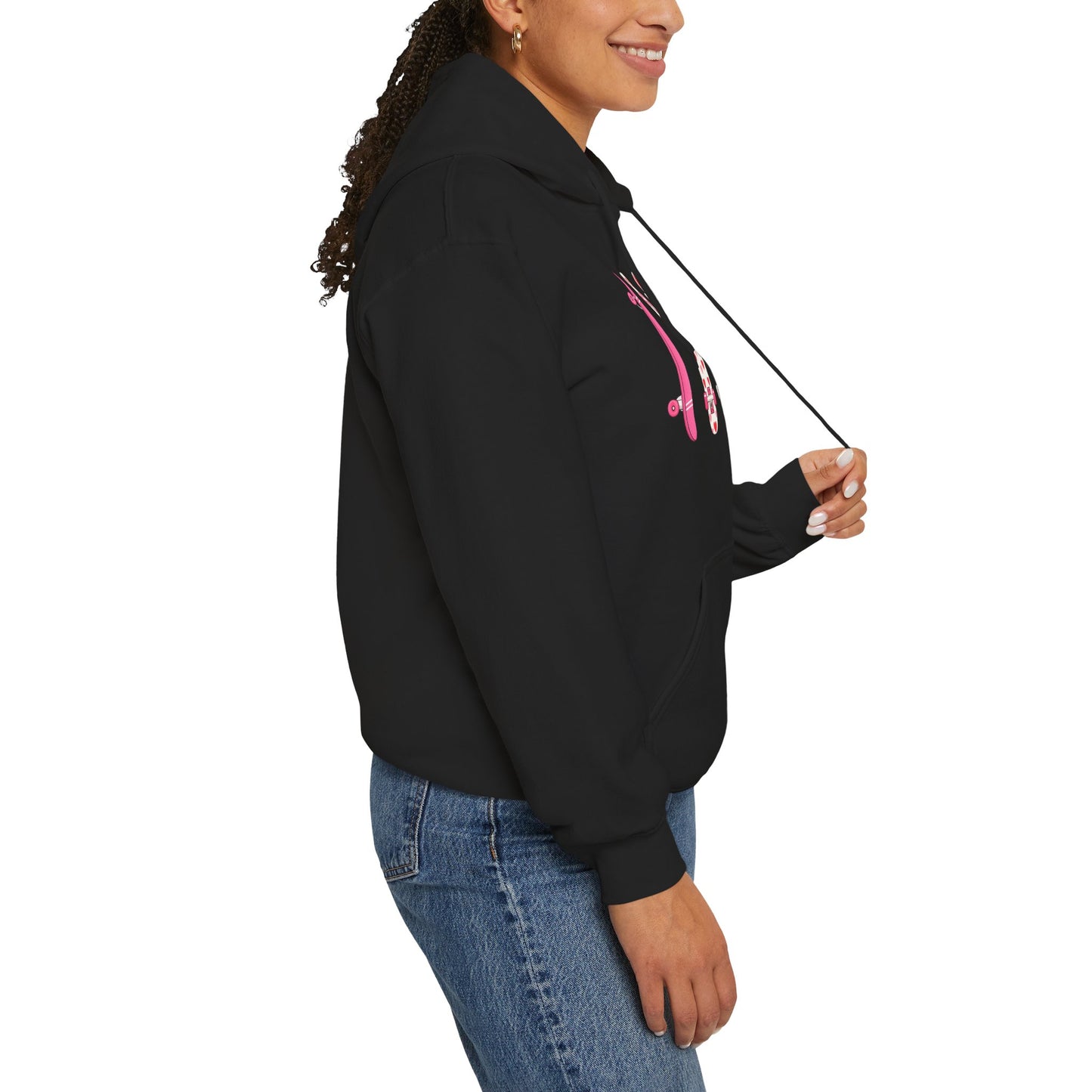 Valentine Skateboard Graphic Hoodie — Pink Heart Skate Decks