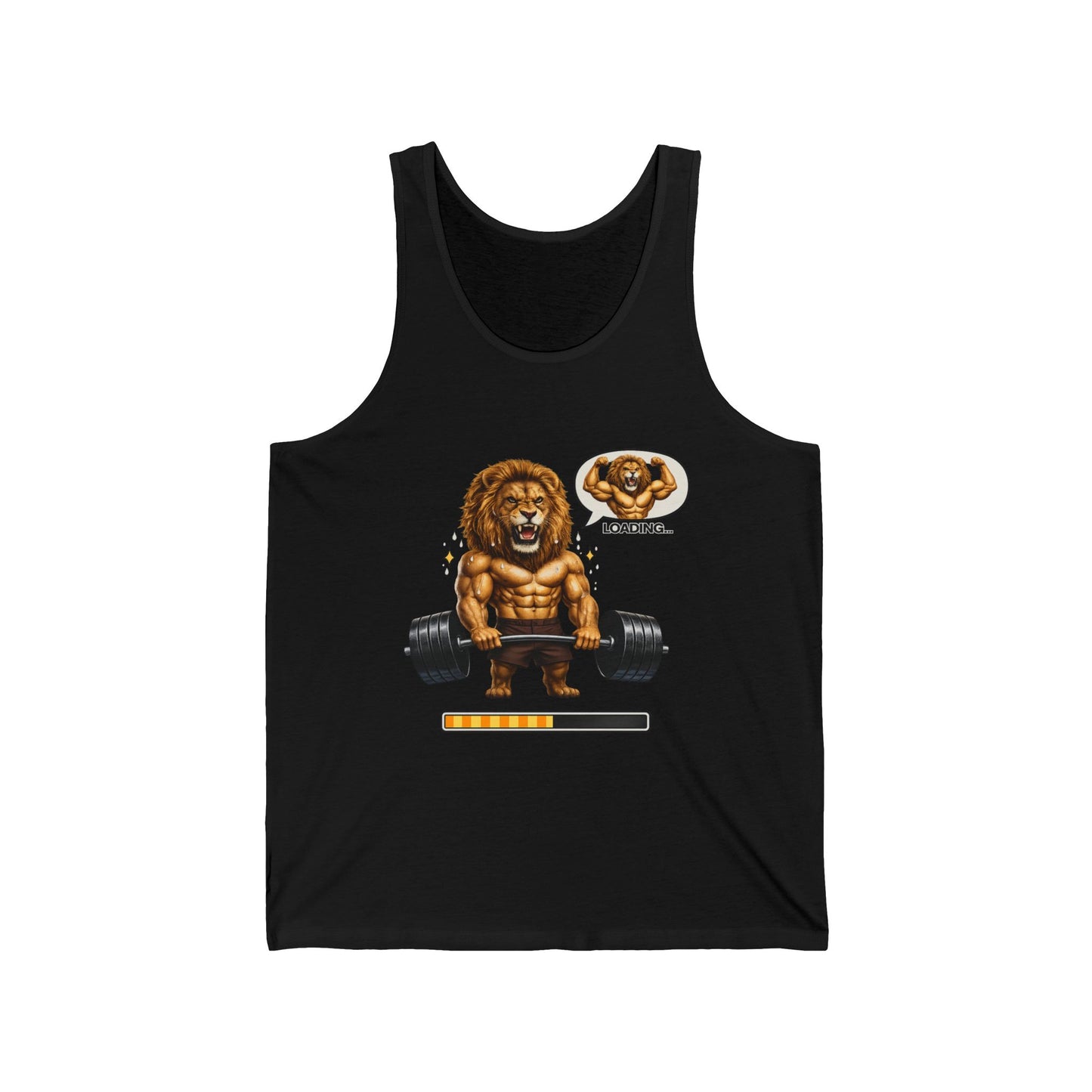 Lionweightlifting Tank Top — Funny 'Loading...' Gym Tank for Weightlifters & Fitness Lovers