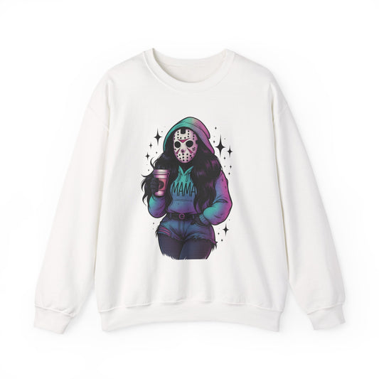 Horror Sweatshirt, Chill Gift for Moms, Halloween Apparel, Stylish Comfort, Vintage Graphic Crew