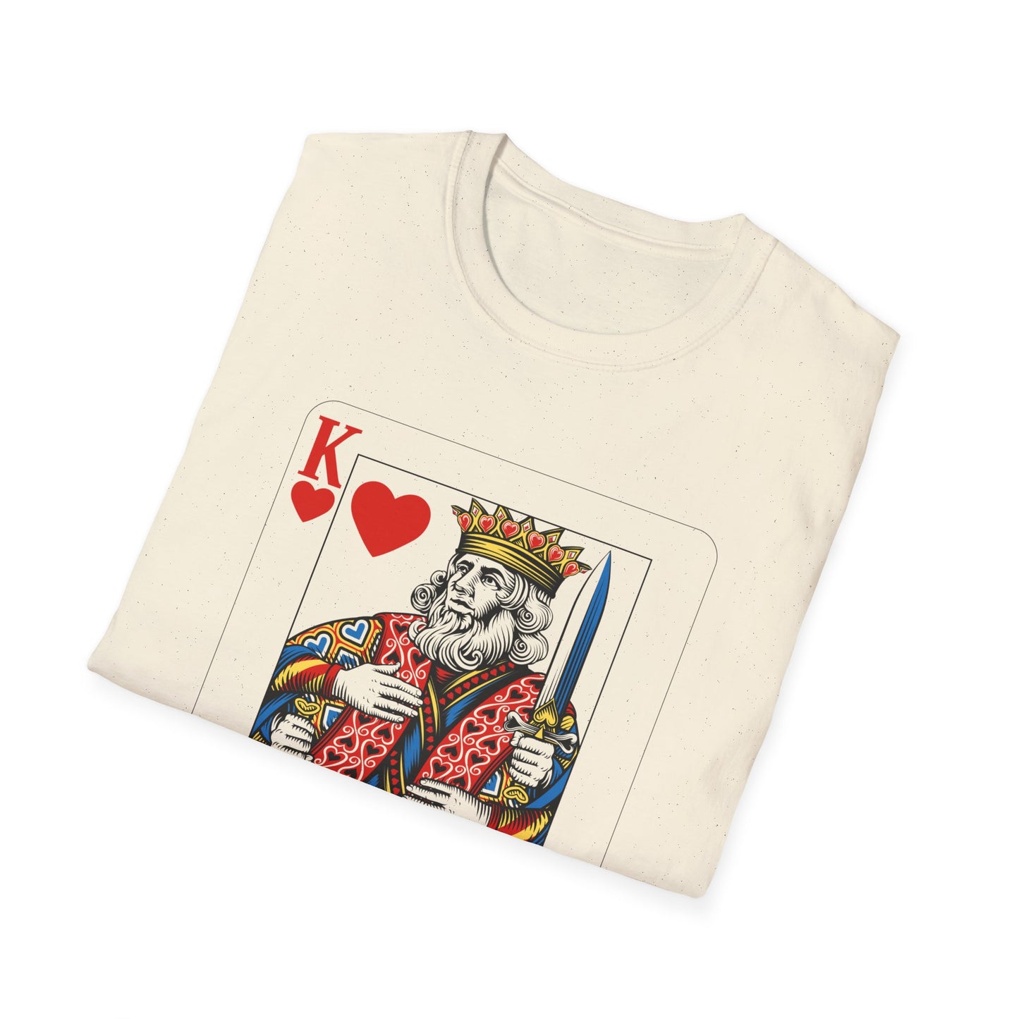 Valentines King of Hearts Unisex T-Shirt - Playful Card Design for Game Night
