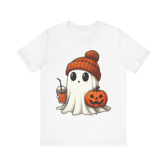 Halloween Ghost Unisex Tee, Spooky Shirt, Fall Fashion, Cute Ghost Shirt, Halloween Costume, Trick or Treat T-Shirt