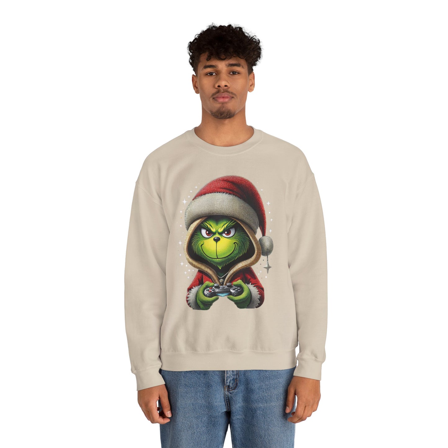 Grumpy Gamer Grinch Sweatshirt — Funny Christmas Holiday Gaming Crewneck