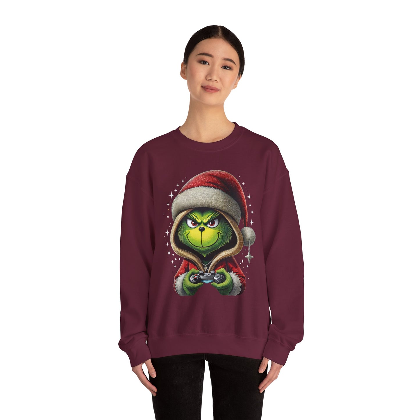 Grumpy Gamer Grinch Sweatshirt — Funny Christmas Holiday Gaming Crewneck