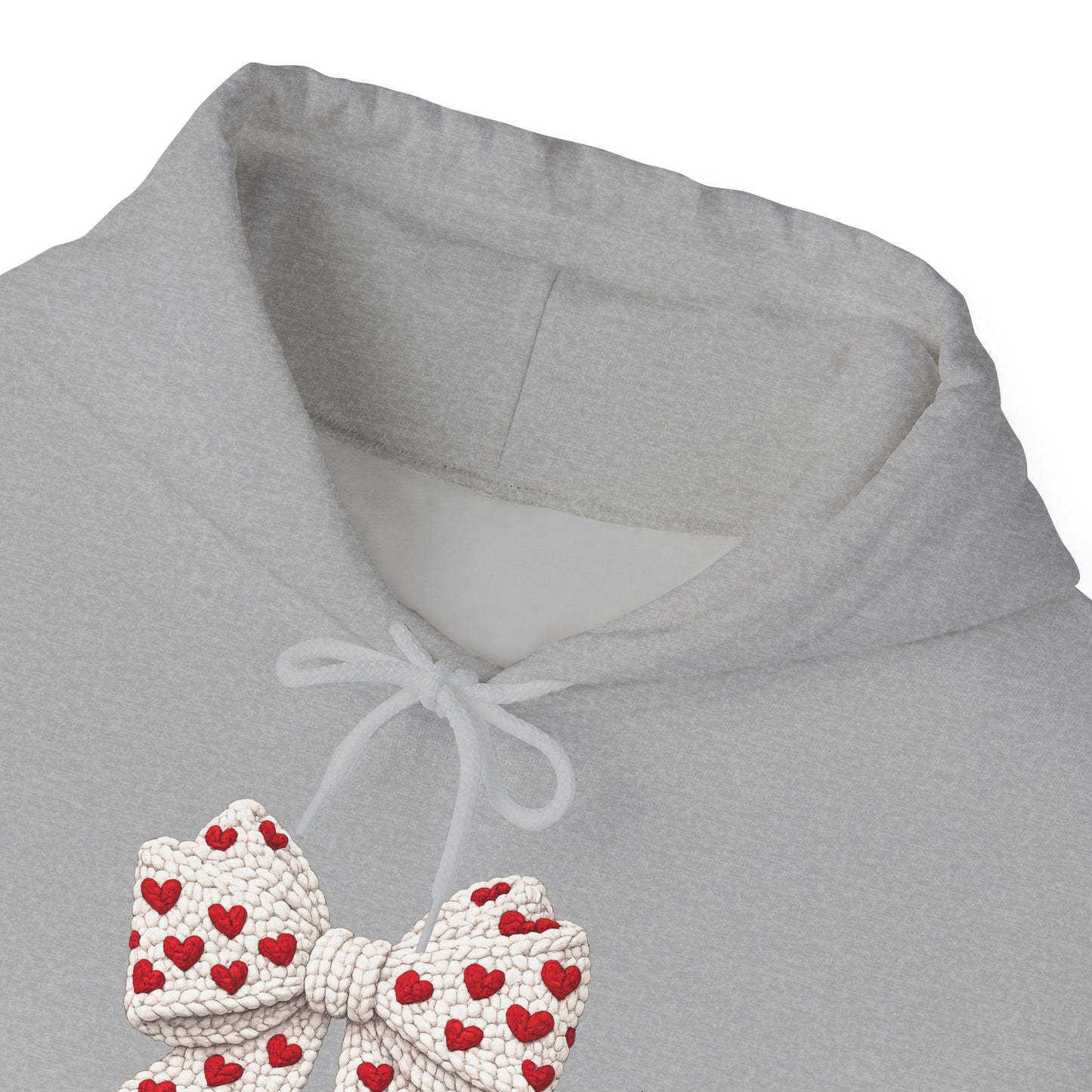 Valentine Heart Bow Hoodie — Cute Red Heart Ribbon Pullover