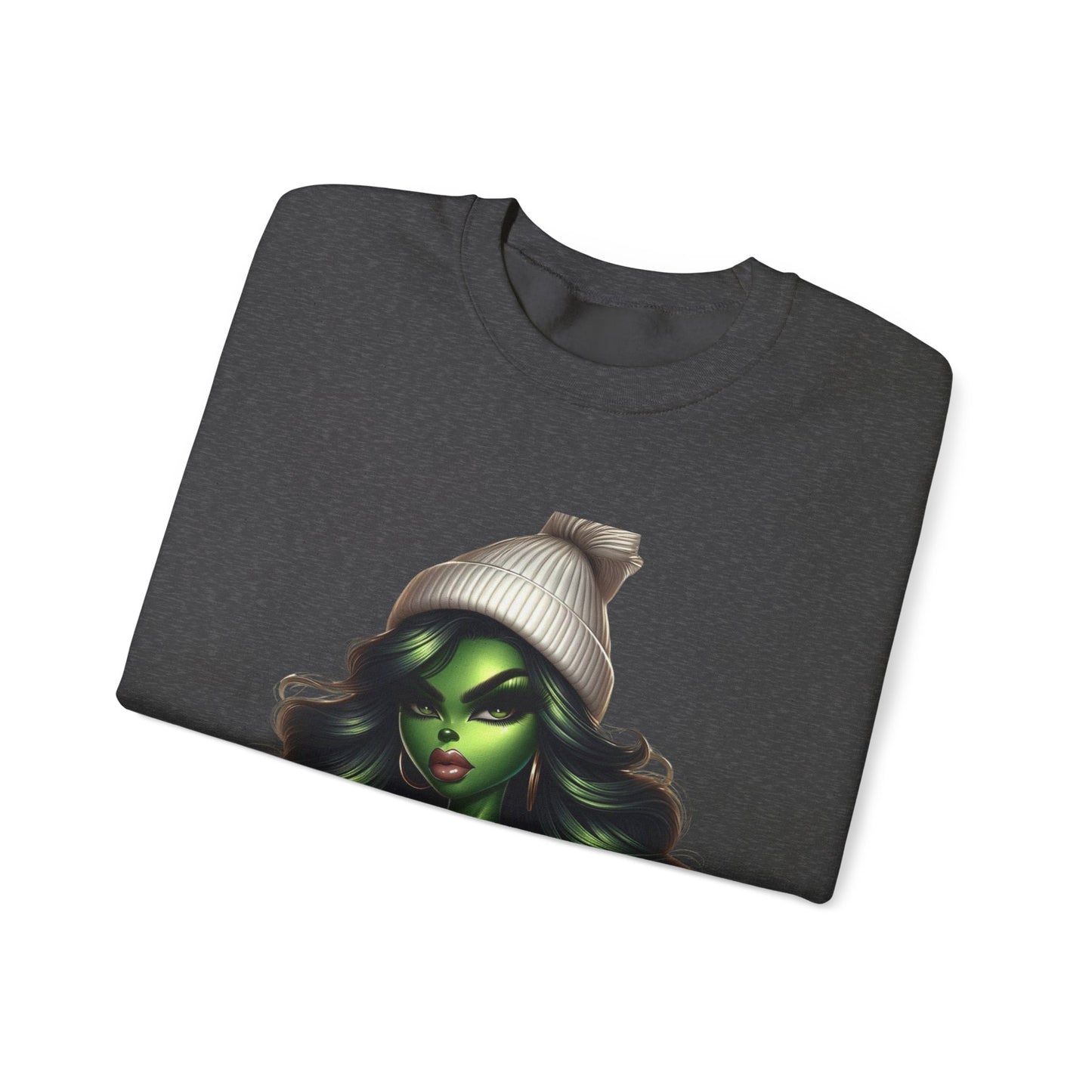 Green Witch Portrait Crewneck Sweatshirt