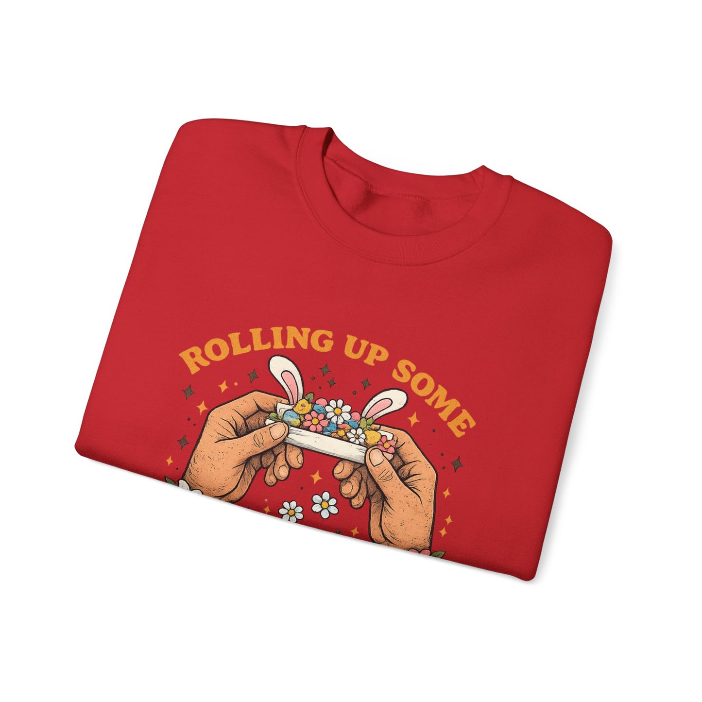 Easter Spirit Sweatshirt — "Rolling Up Some Easter Spirit" Graphic Crewneck