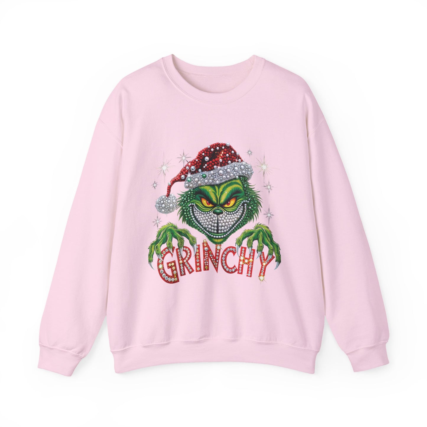 Grinchy Holiday Sweatshirt — Vintage Grinch Santa Crewneck
