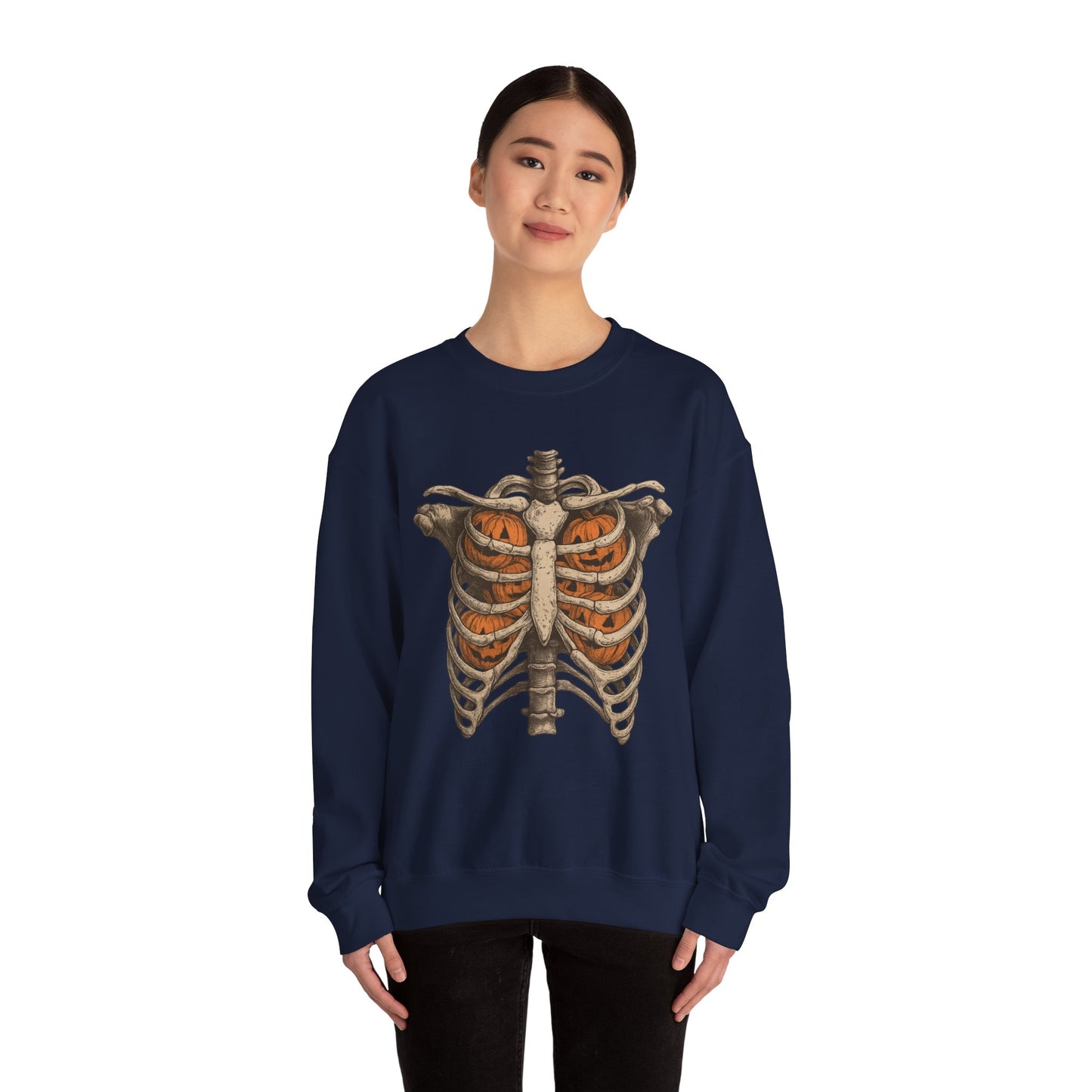 Halloween Skeleton Sweatshirt, Unisex Crewneck, Fall Fashion, Spooky Apparel, Gift for Halloween, Cozy Pullover