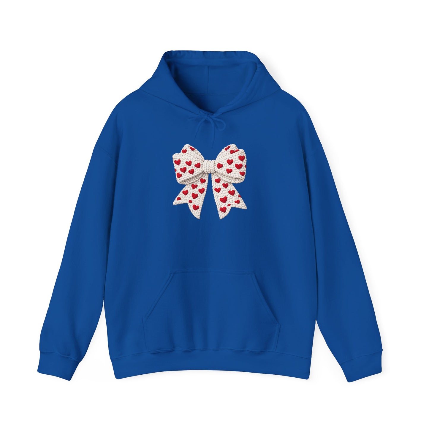 Valentine Heart Bow Hoodie — Cute Red Heart Ribbon Pullover