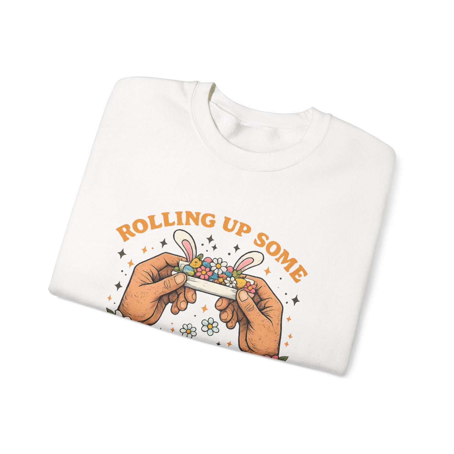 Easter Spirit Sweatshirt — "Rolling Up Some Easter Spirit" Graphic Crewneck