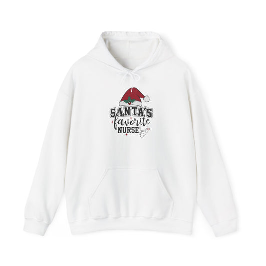Santa's Favorite Nurse Hoodie, Perfect Holiday Gift, Cozy Sweatshirt for Nurses, Christmas Apparel, Festive Winter Wear
