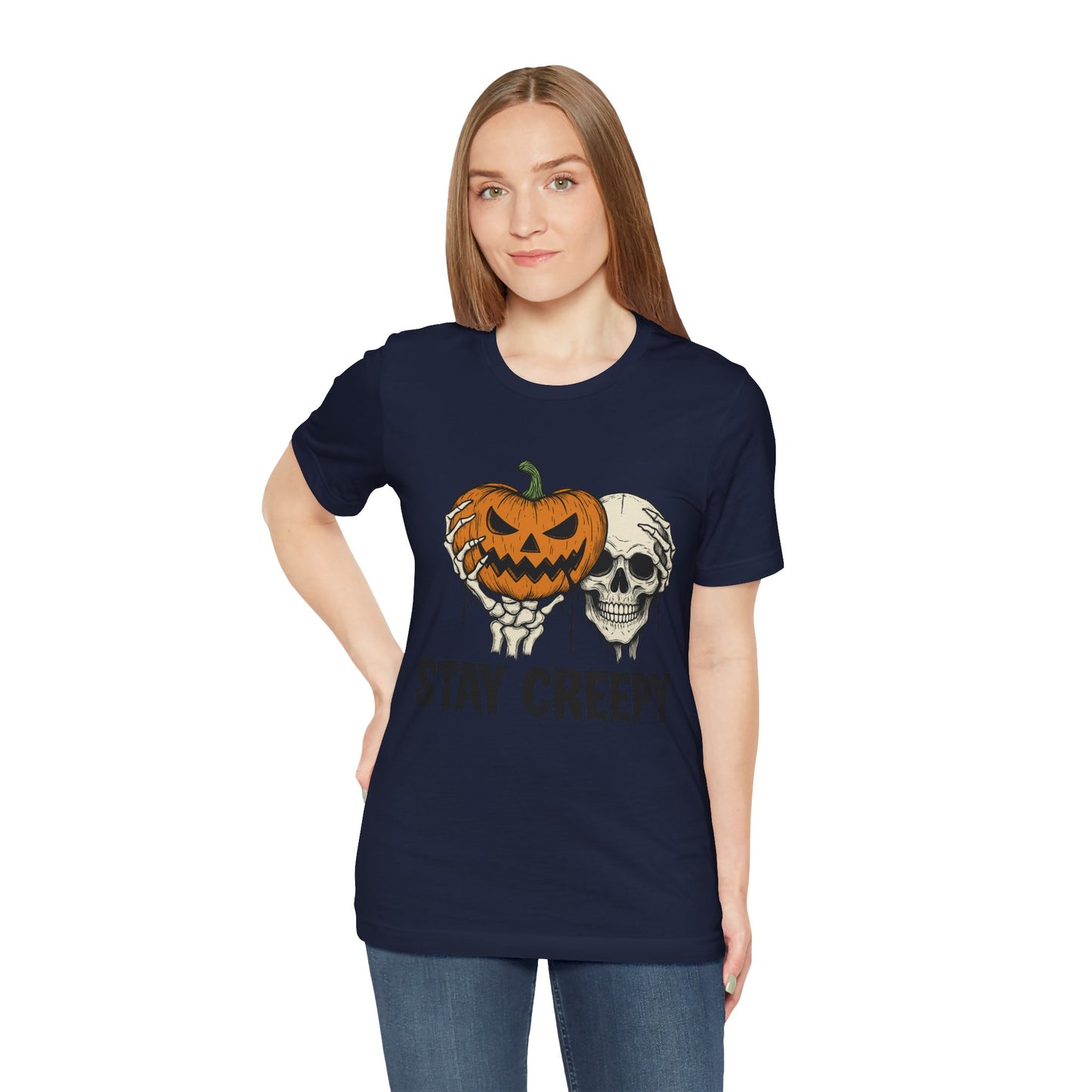 Halloween Graphic Tee - Stay Creepy Unisex Shirt, Fall Fashion, Spooky Halloween Apparel, Casual Wear, Gift for Halloween Lovers