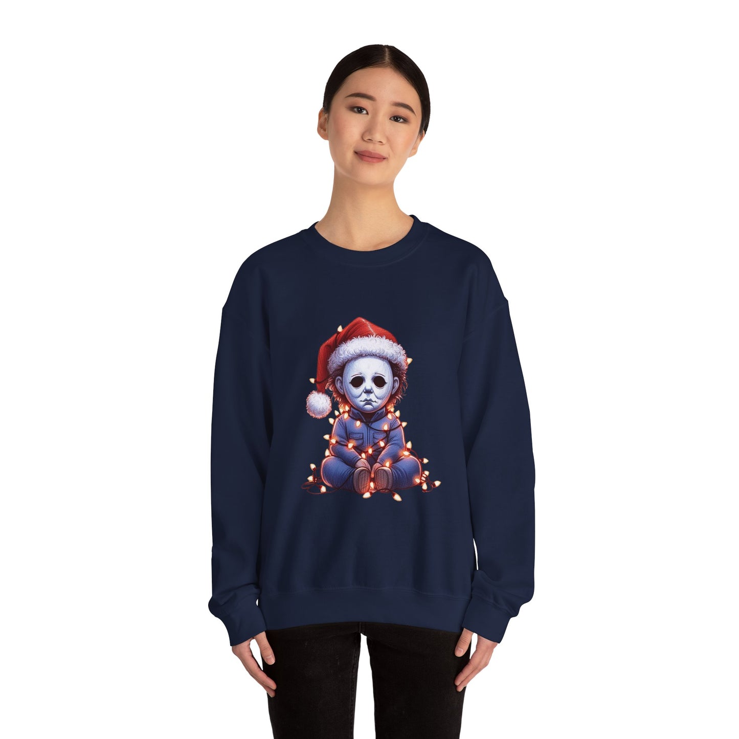 Christmas Michael Myers Sweatshirt — Cute Creepy Horror Holiday Crewneck