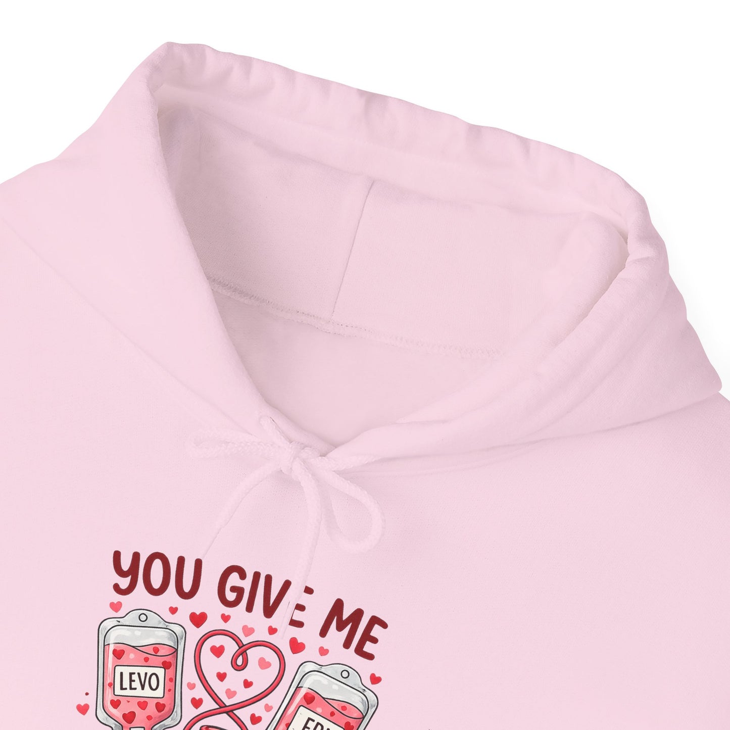 You Give Me Tachycardia Hoodie — Cute ECG Heart & IV Bag Medical Valentine Sweatshirt