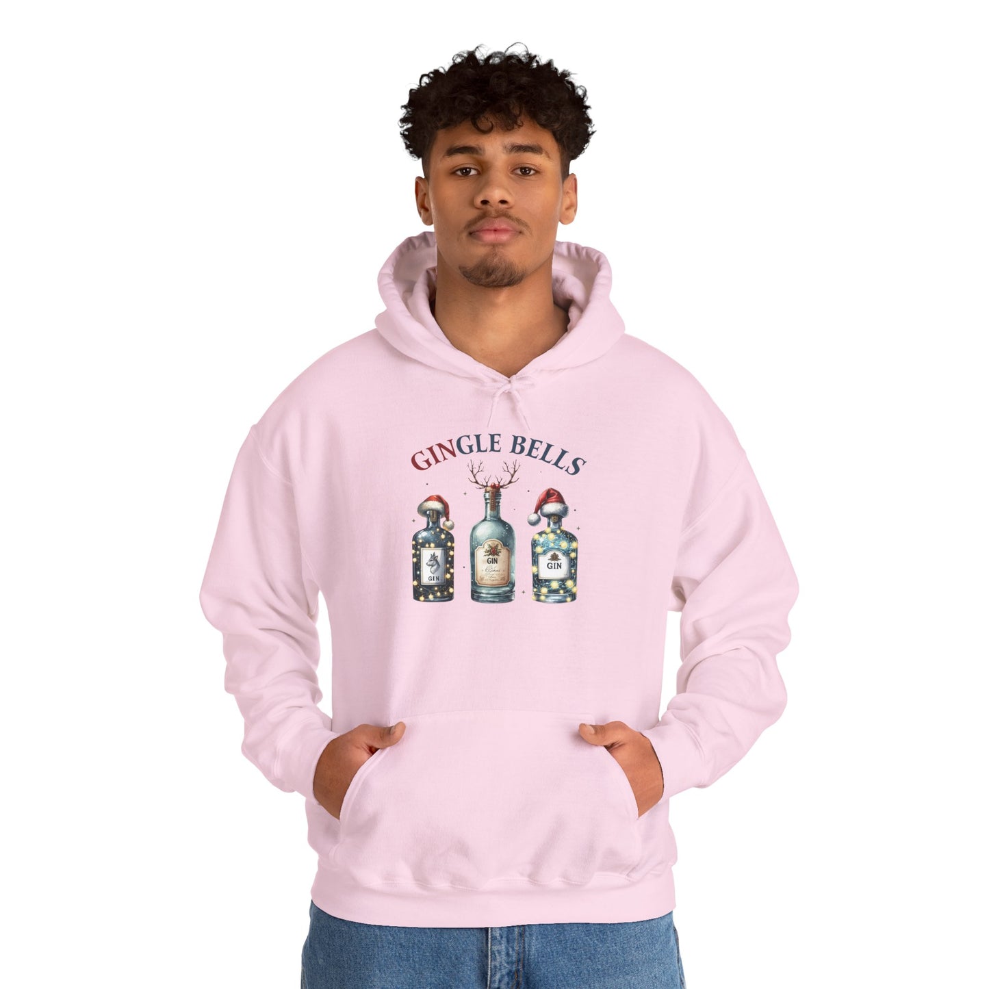Gingle Bells Hoodie | Unisex Heavy Blend Sweatshirt for Christmas, Holiday Gifting, Cozy Fall Wear, Festive Apparel, Unique Gift