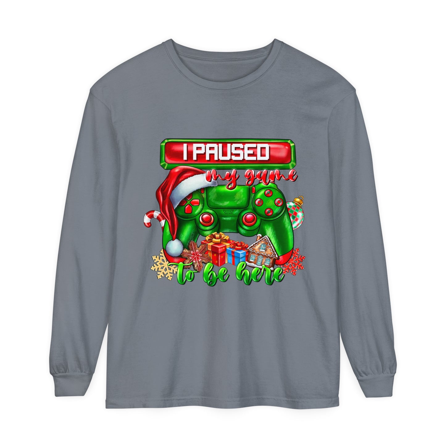 Christmas Unisex Garment-dyed Long Sleeve T-Shirt