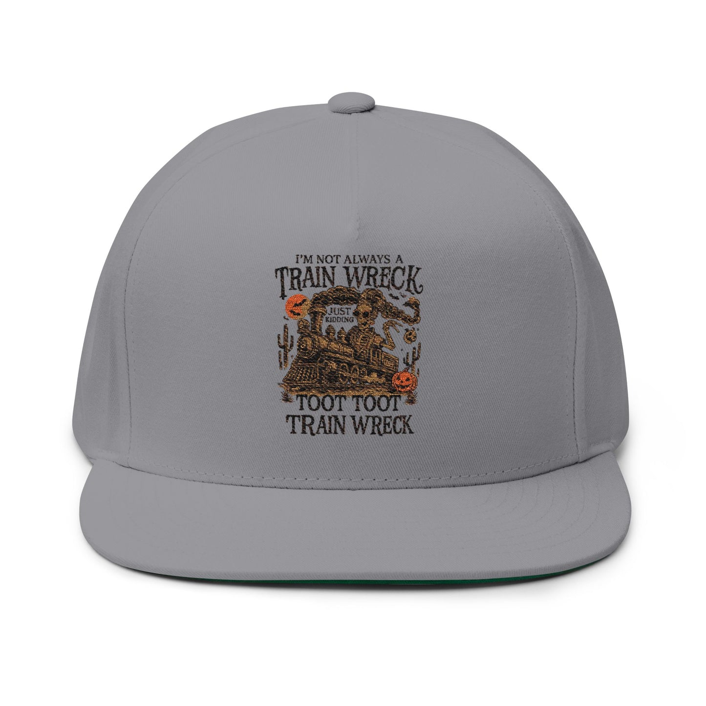 Embroidered Train Wreck Flat Bill Cap, Fun Hat for Casual Outings, Great for Outdoor Events, Unique Gift for Cap Lovers, Perfect for [...]