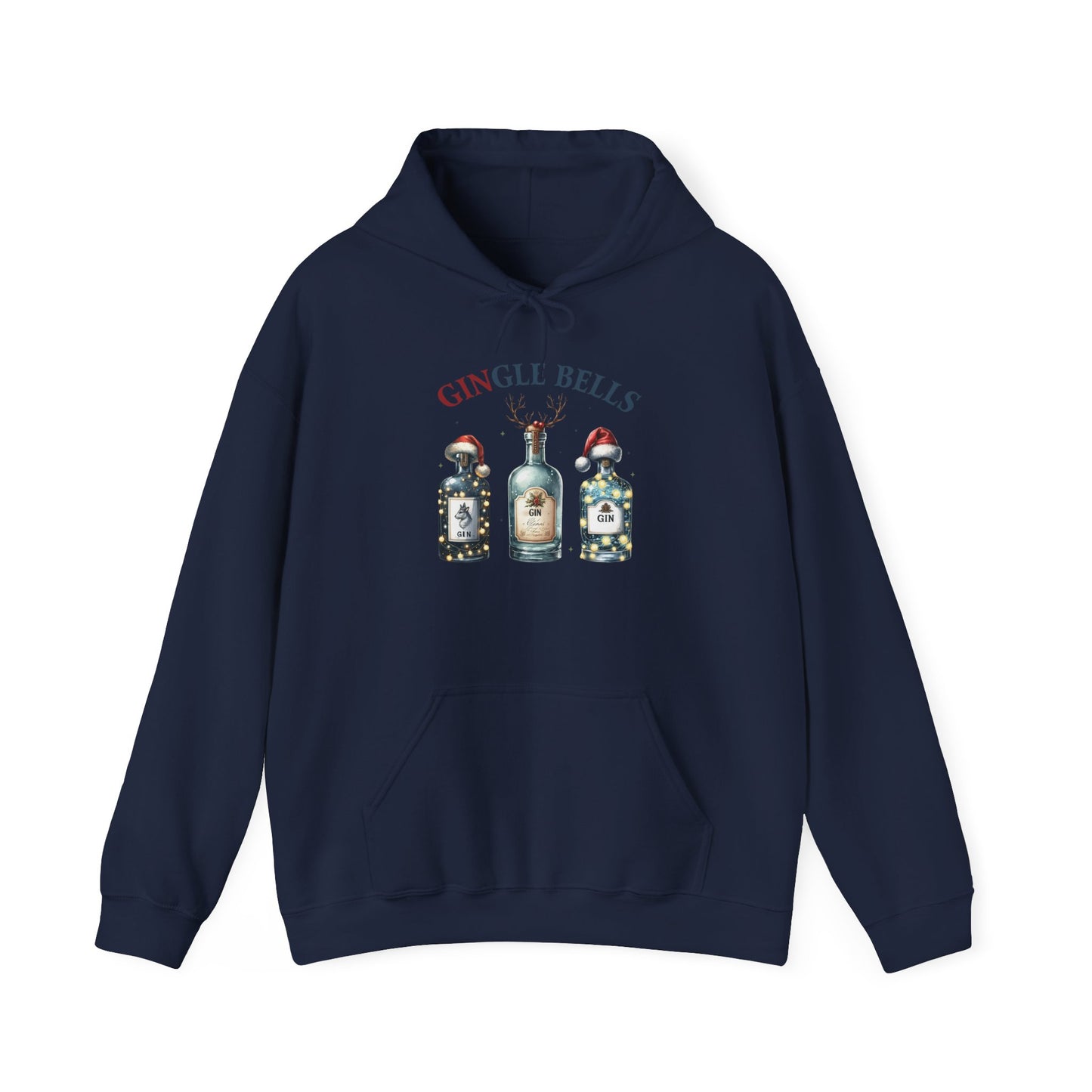 Gingle Bells Hoodie | Unisex Heavy Blend Sweatshirt for Christmas, Holiday Gifting, Cozy Fall Wear, Festive Apparel, Unique Gift