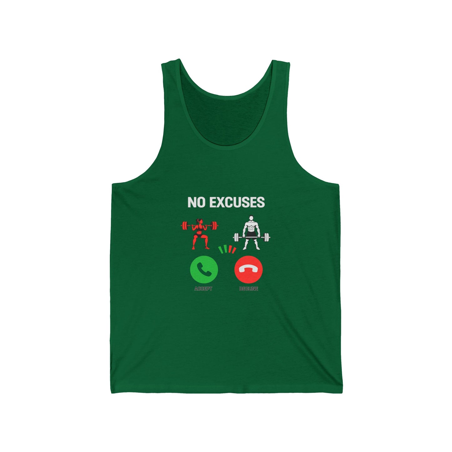No Excuses Tank Top — Workout Motivation Tank for Gym Lovers