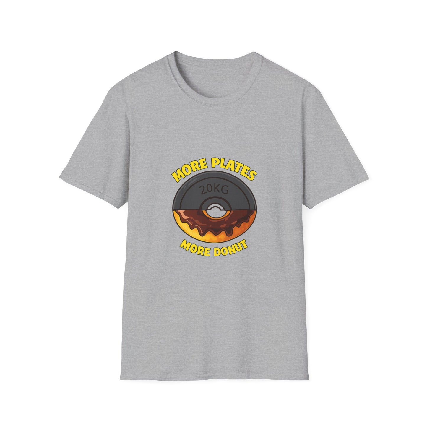 More Plates More Donuts T-Shirt — Funny Gym Weightlifting Tee