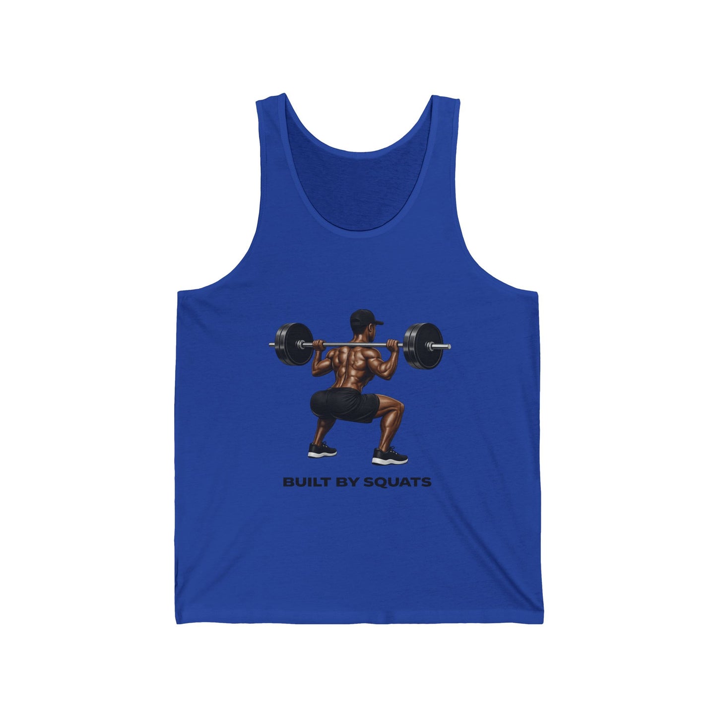 Built by Squats Tank Top — Weightlifting Gym Tank for Men & Women