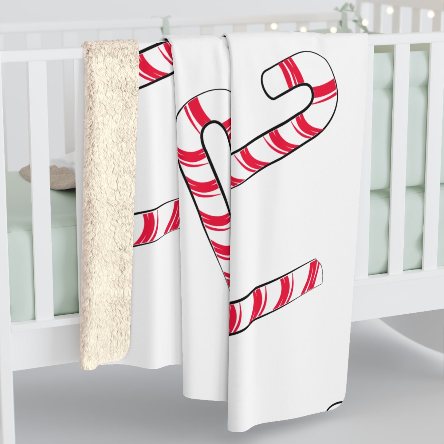 Christmas Candy Cane Blanket