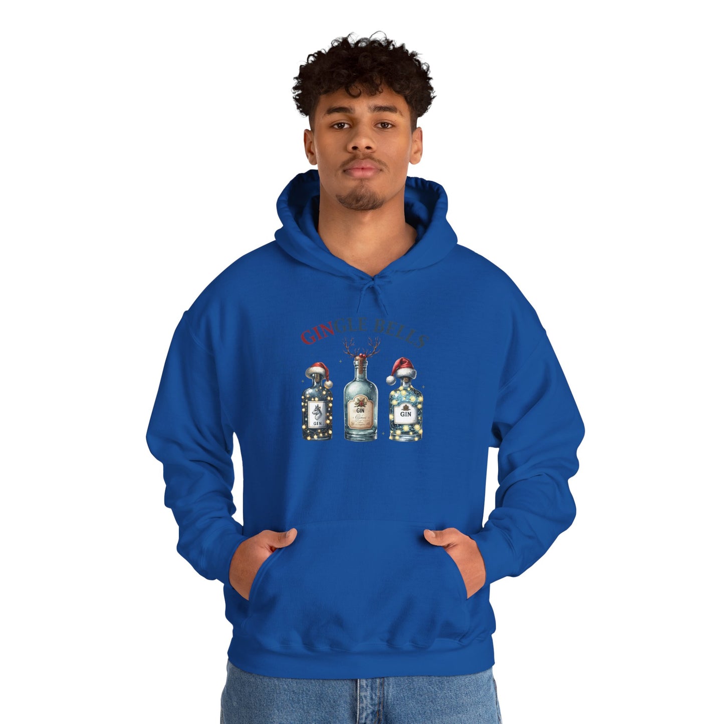 Gingle Bells Hoodie | Unisex Heavy Blend Sweatshirt for Christmas, Holiday Gifting, Cozy Fall Wear, Festive Apparel, Unique Gift