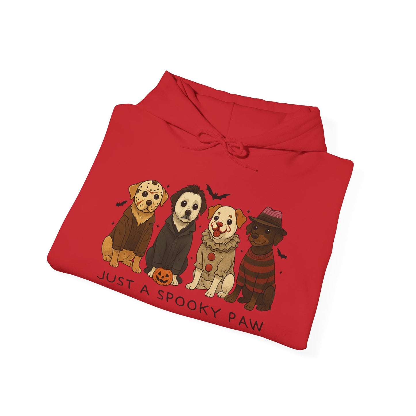 Spooky Paws Unisex Hoodie - Halloween Dog Lover Sweatshirt, Cozy Fall Apparel, Pet Themed Clothing, Gift for Dog Owners, Spooky Season Style