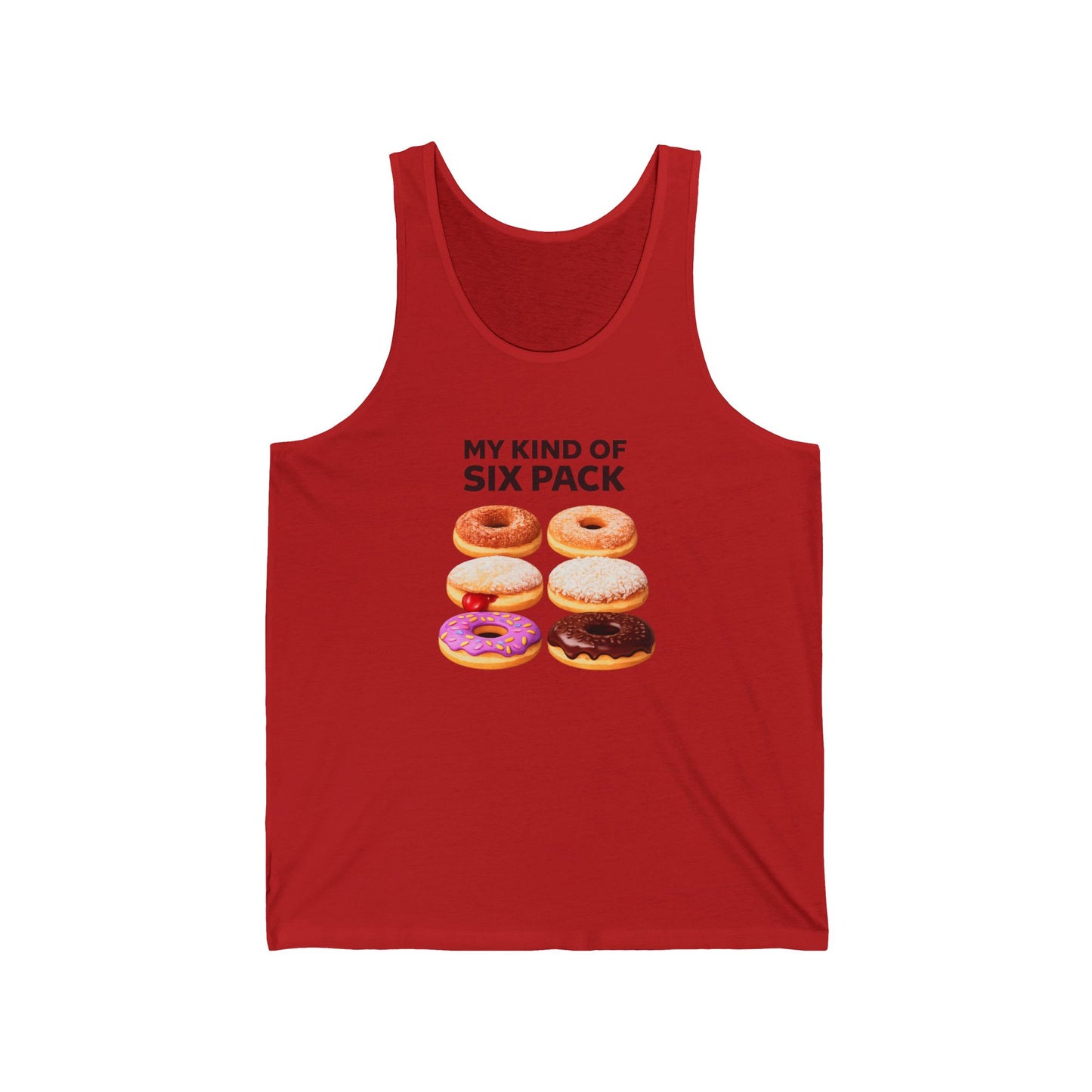 Donut Six Pack Tank Top — "My Kind of Six Pack" Funny Foodie Tank