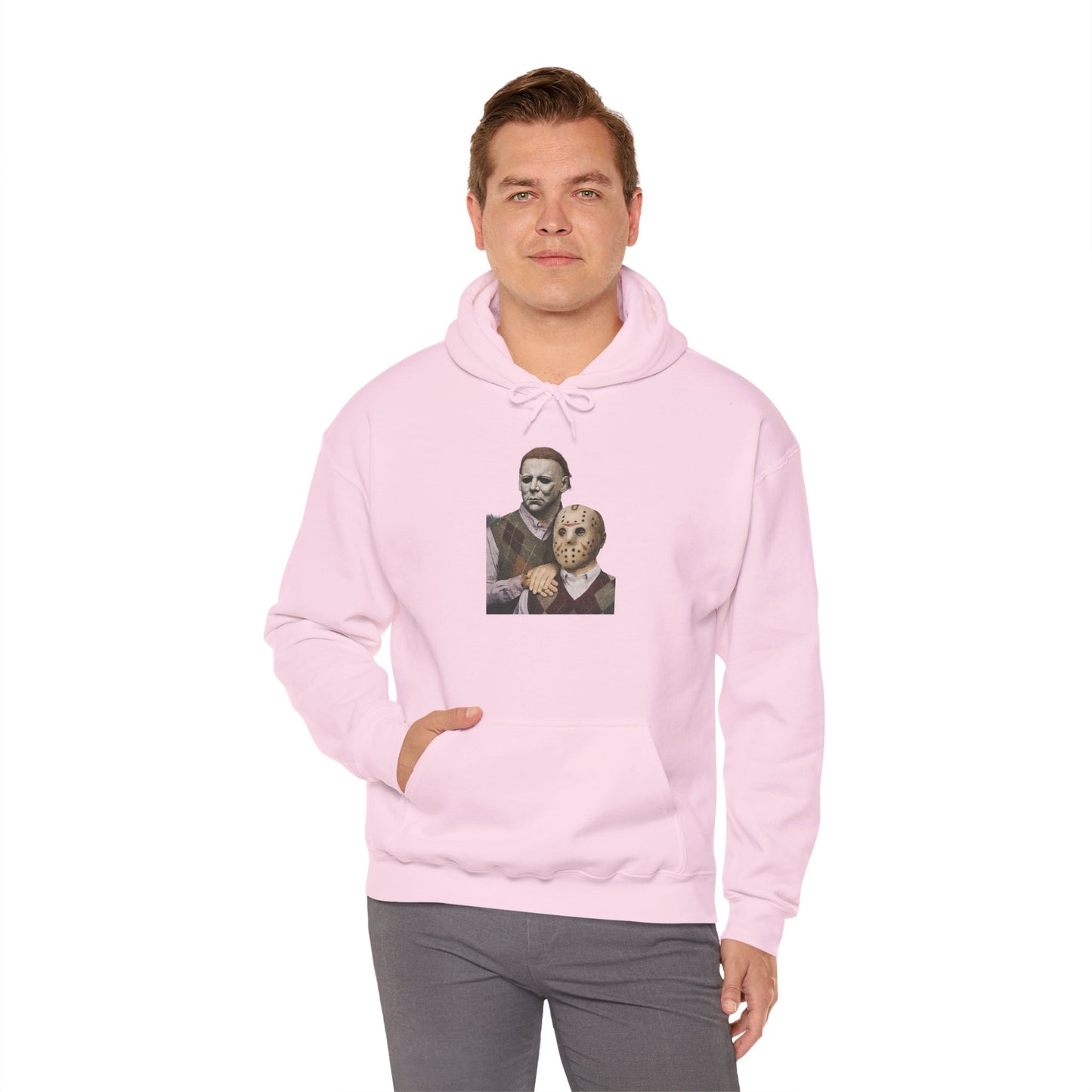 Horror Movie Duo Hoodie | Unisex Hoodie, Cozy Gift for Horror Fans, Halloween Outfit, Movie Night Apparel, Retro Aesthetic