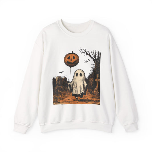 Halloween Ghost Crewneck Sweatshirt - Fall Fashion, Cozy Sweater, Spooky Style, Halloween Decor, Unique Gift