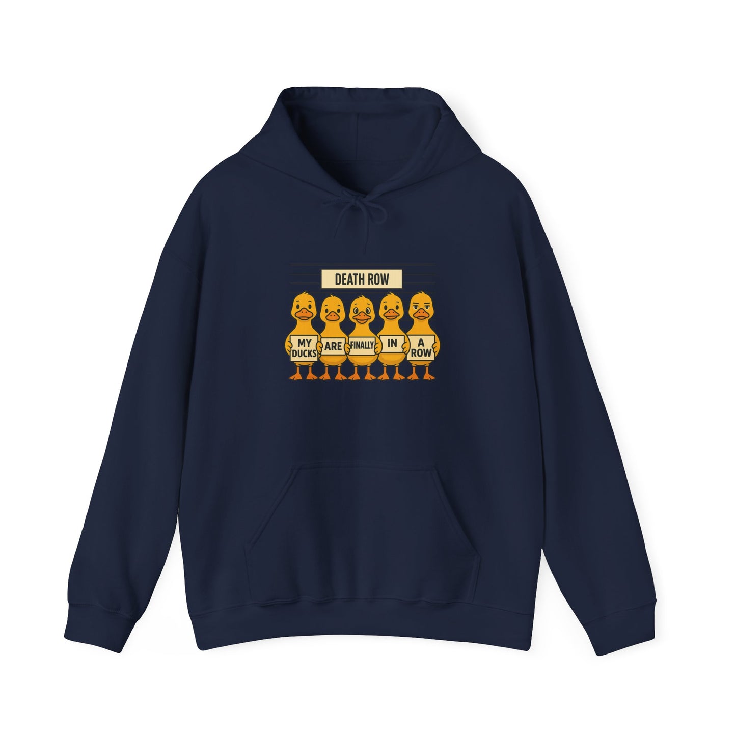 Funny Unisex Sweatshirt: Death Row Ducks, Cozy Hoodie, Perfect for Casual Wear
