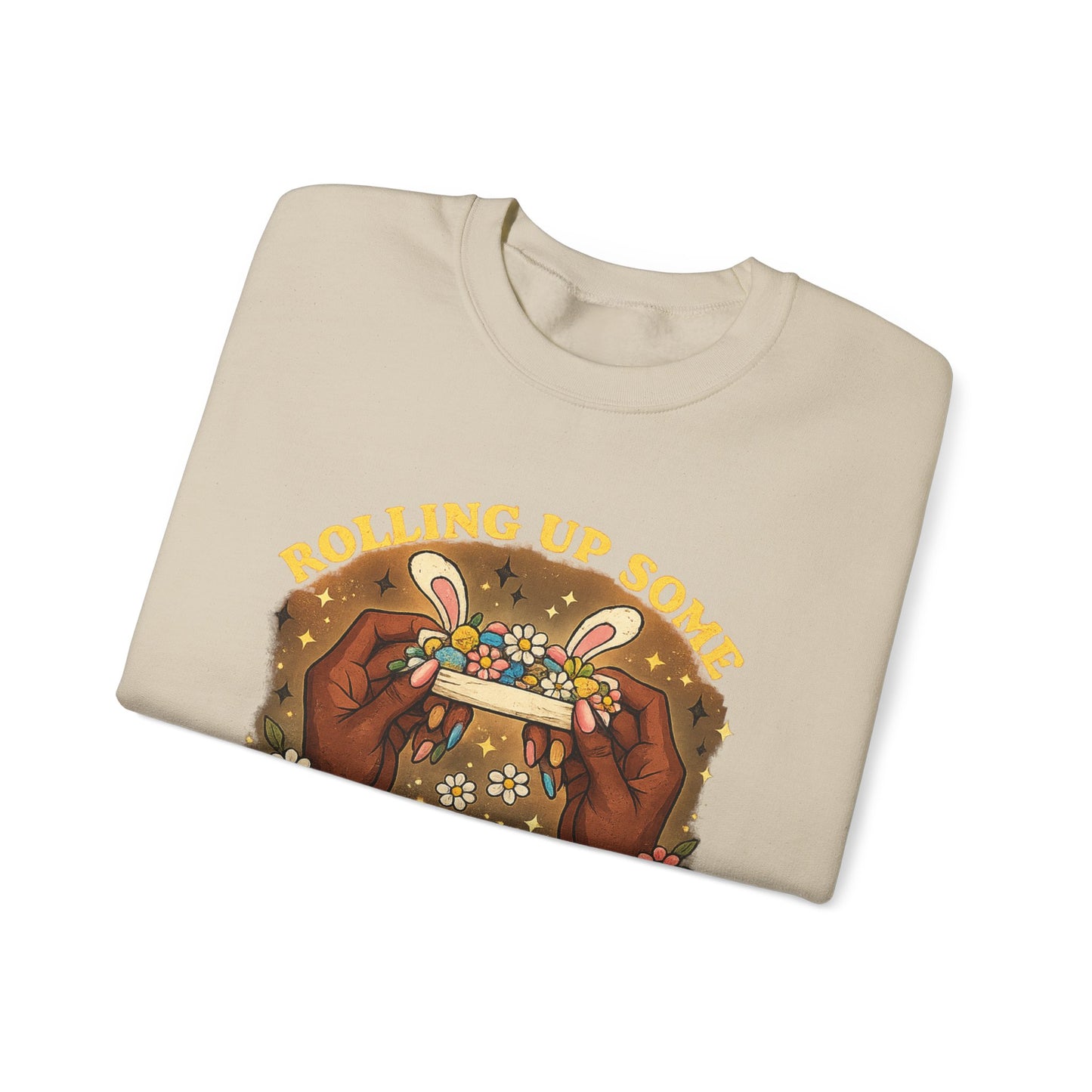 Easter Spirit Crewneck Sweatshirt — "Rolling Up Some Easter Spirit" Easter Pullover