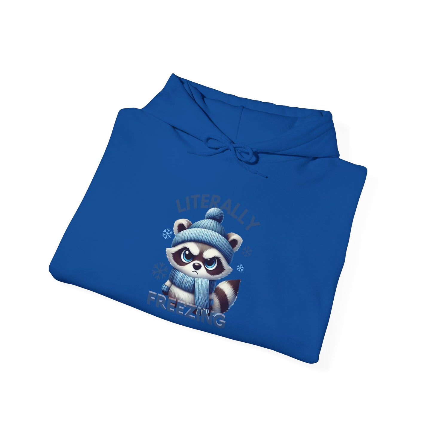 Chilly Raccoon Hoodie, Cozy Gift for Winter, Funny Hooded Hoodie, Cute Animal Apparel, Holiday Essentials