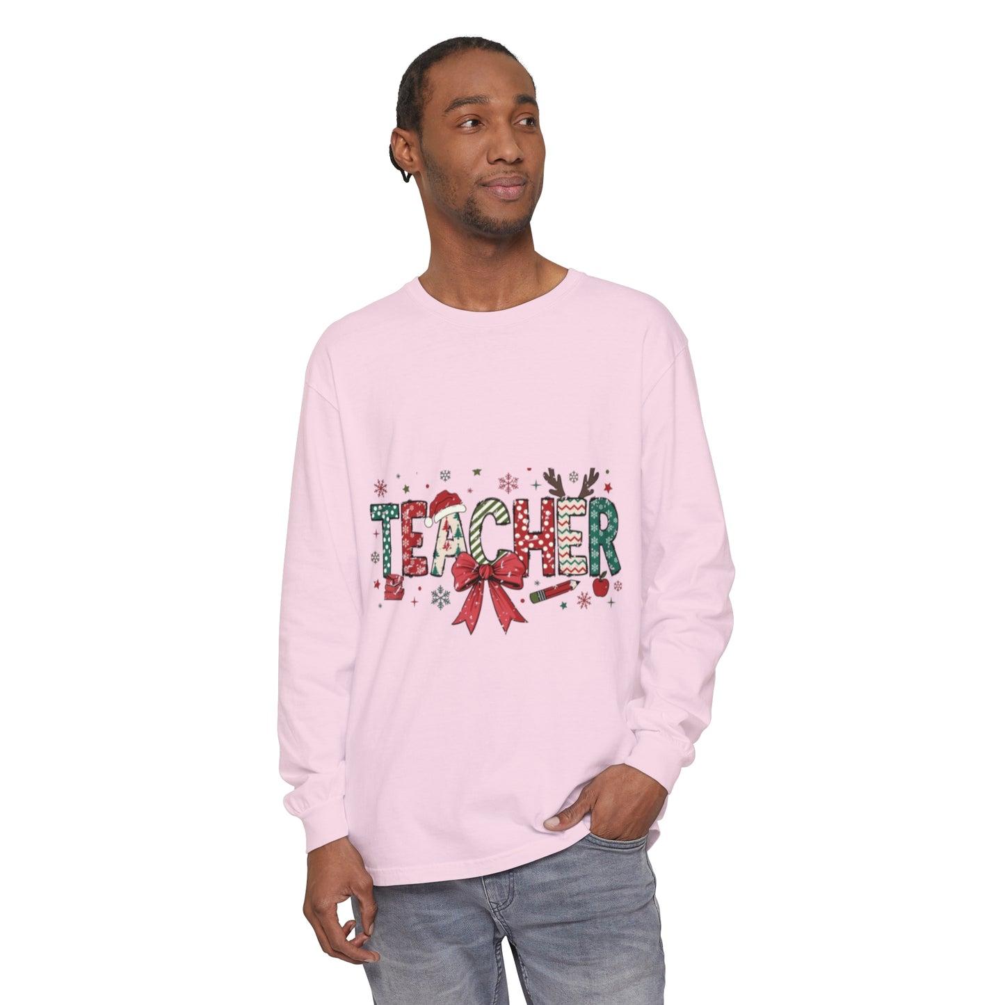 Christmas Unisex Garment-dyed Long Sleeve T-Shirt