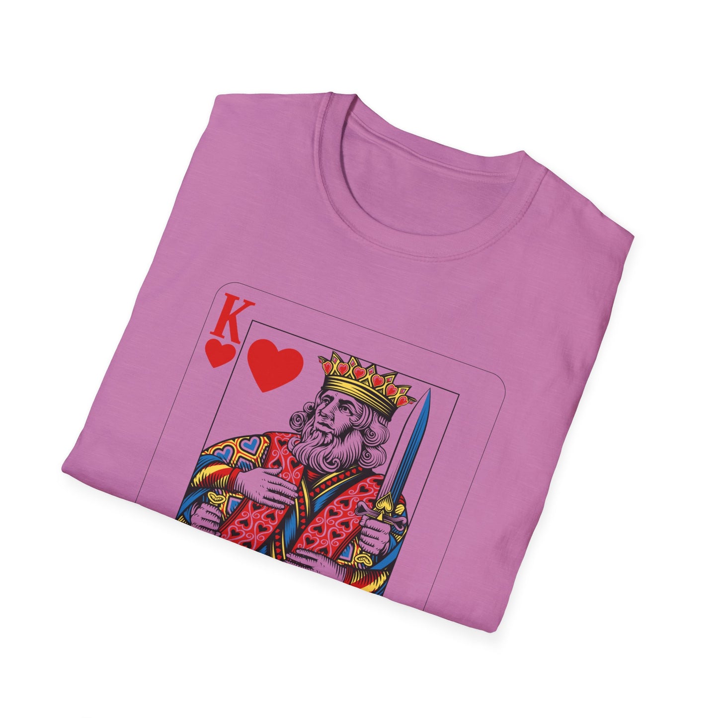 Valentines King of Hearts Unisex T-Shirt - Playful Card Design for Game Night