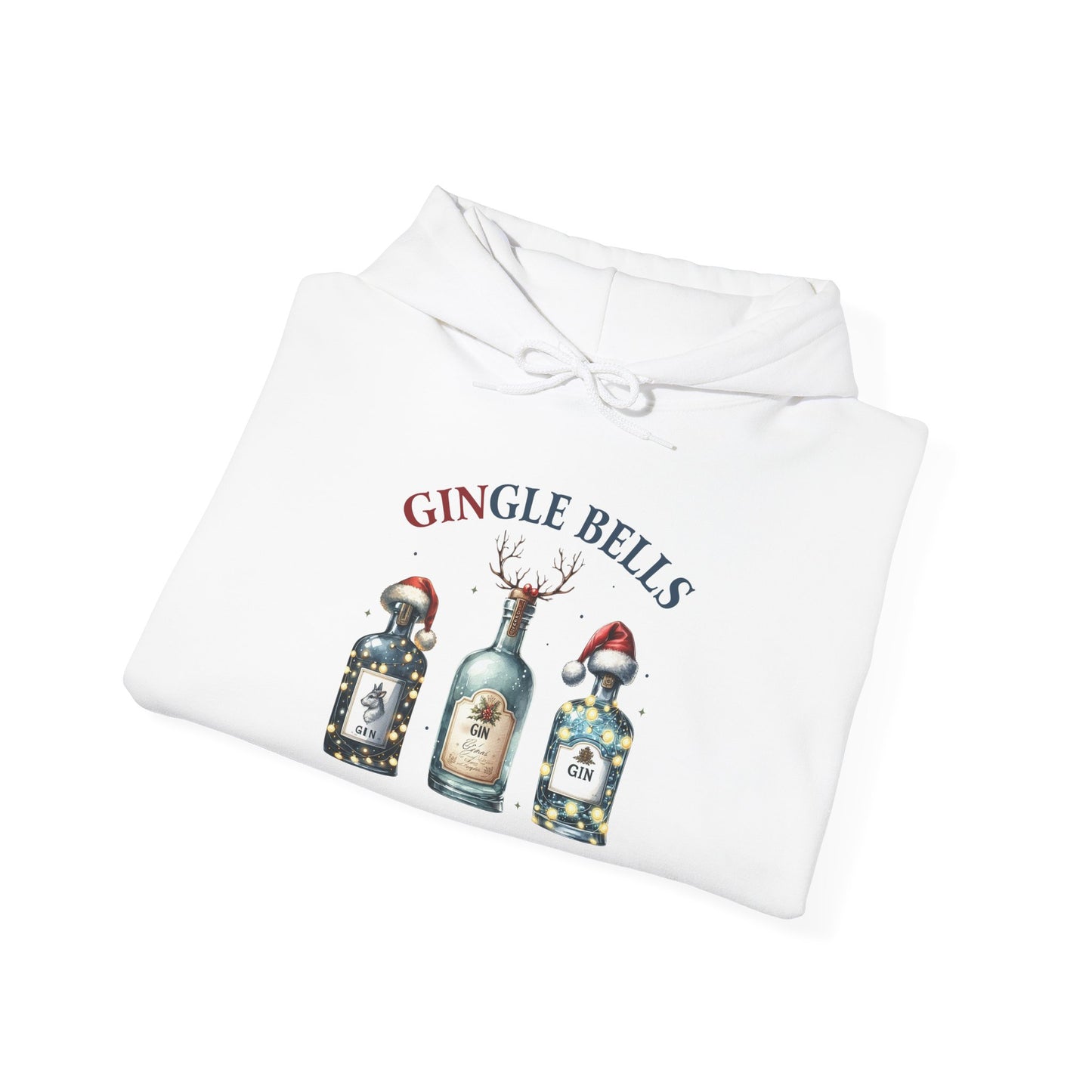 Gingle Bells Hoodie | Unisex Heavy Blend Sweatshirt for Christmas, Holiday Gifting, Cozy Fall Wear, Festive Apparel, Unique Gift