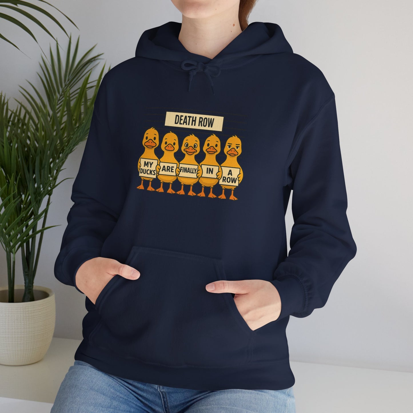 Funny Unisex Sweatshirt: Death Row Ducks, Cozy Hoodie, Perfect for Casual Wear