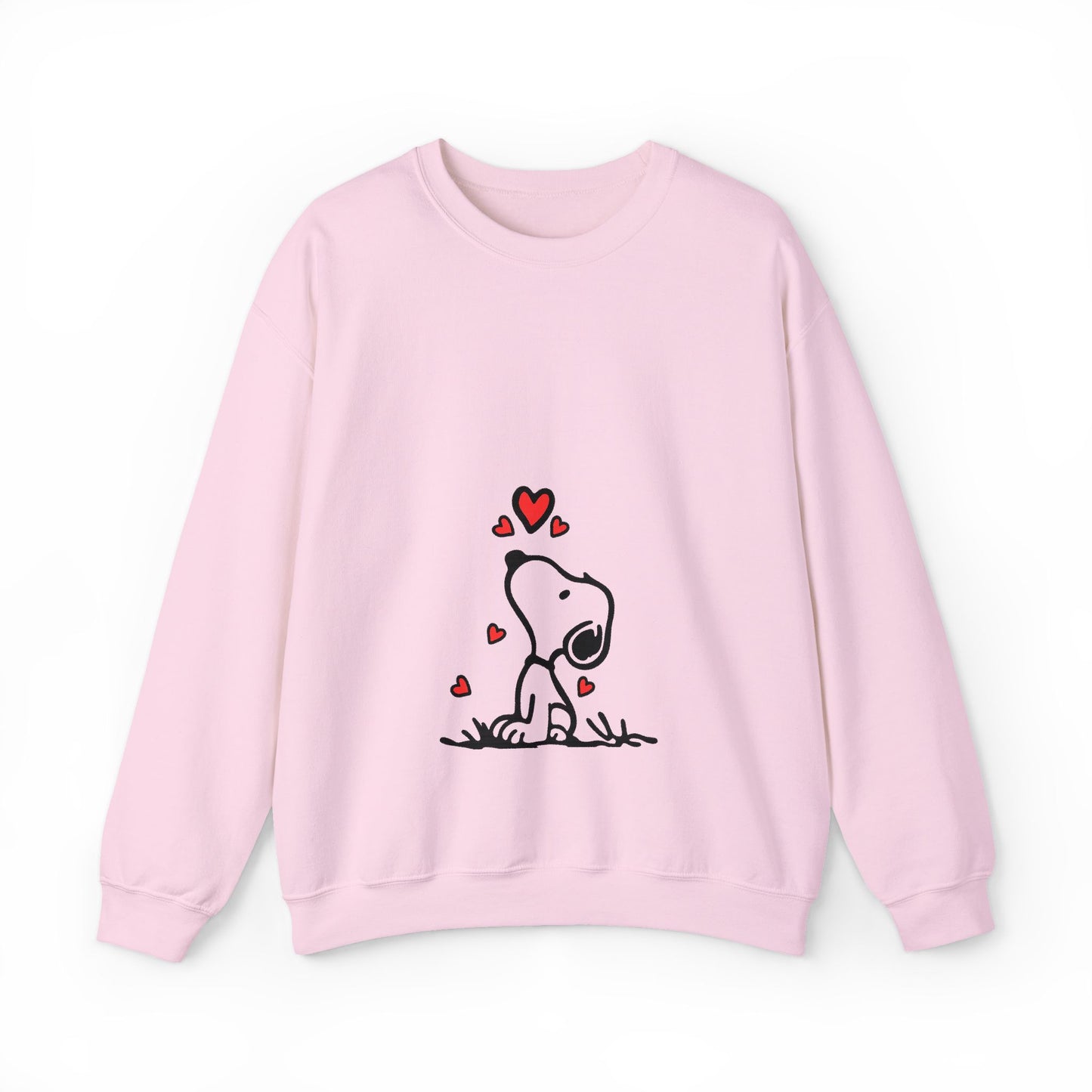 Snoopy Heart Crewneck Sweatshirt — Cute Peanuts Love Pullover